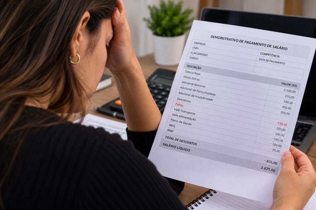 faltas que a empresa não pode descontar do salário