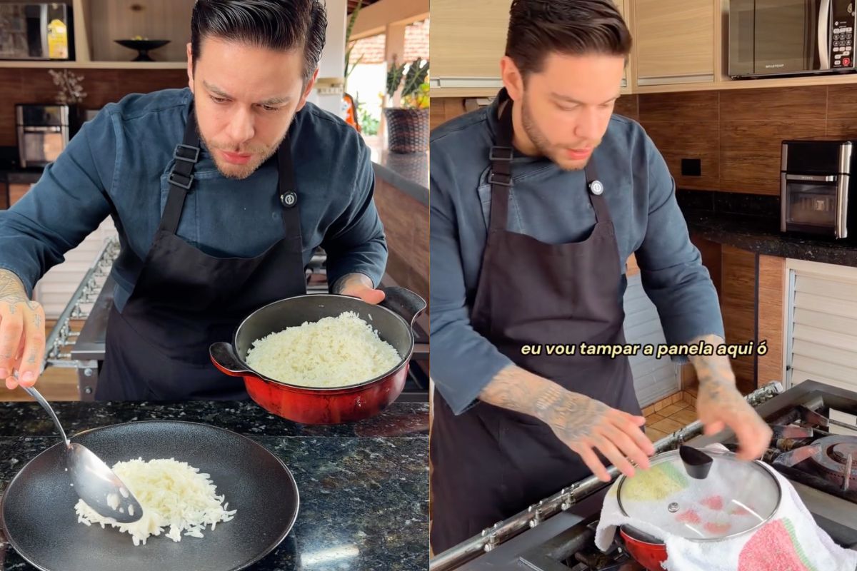 guardanapo no arroz