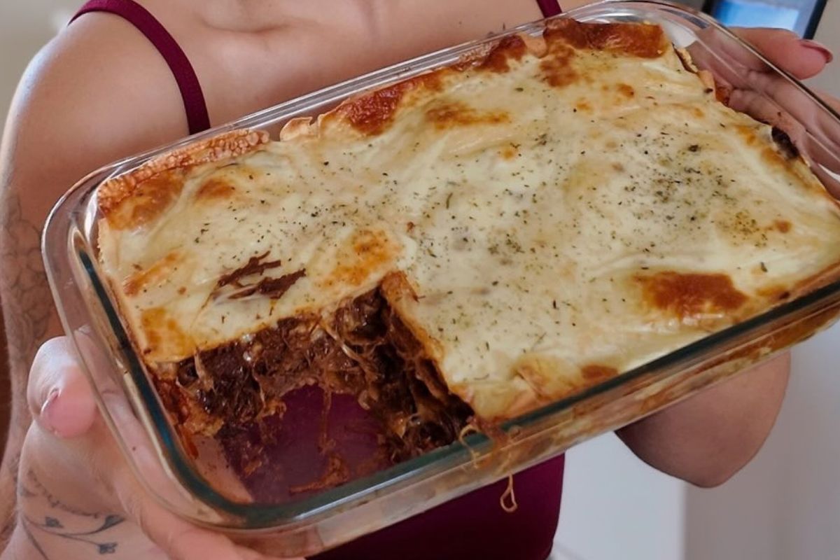 lasanha com carne de panela