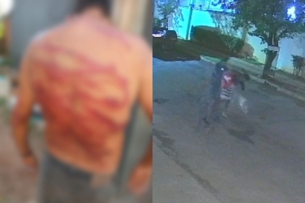 Machão leva surra após ser flagrado dando tapa em mulher e cena repercute em Anápolis