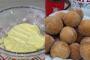 preparo bolinho de chuva