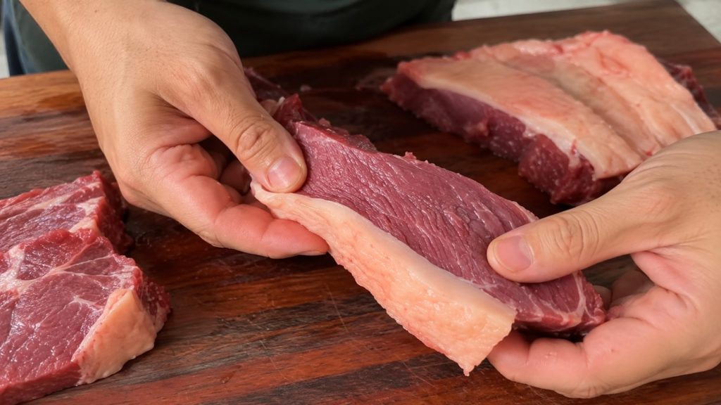 O cuidado na hora de cortar a carne é muito importante
