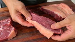 O cuidado na hora de cortar a carne é muito importante