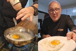 João Felippe Barbosa, chef de cozinha: “quando for fritar o ovo, coloque uma colher de água na frigideira e tampe. A clara cozinha por inteiro e a gema continua cremosa”