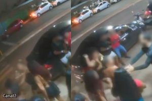 Gestante de seis meses foi atacada em Rio Verde e usou os braços para proteger a barriga durante as agressões. (Foto: Reprodução)