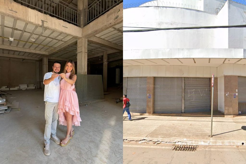 Kemelly Layane, proprietária da Nolitta, anunciou a mudança da marca para o antigo ponto da Marisa, no Centro de Anápolis. (Foto: Reprodução/Redes sociais/Google Street View)