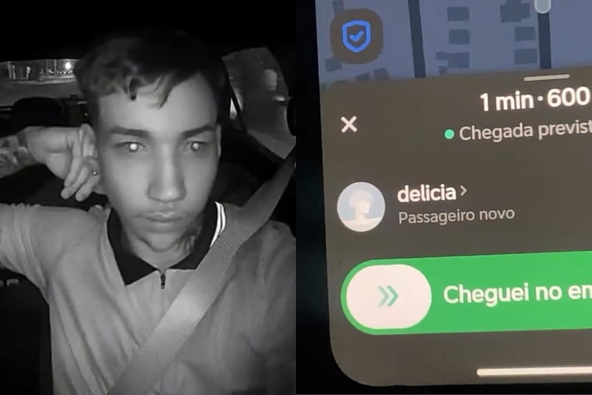 motorista de app se depara com nome delícia