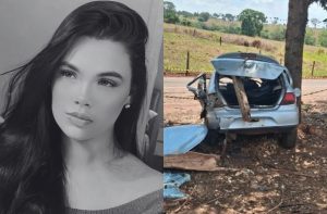 Ex-rainha da Festa do Peão morre após carro sair da pista e bater em árvore na GO-426