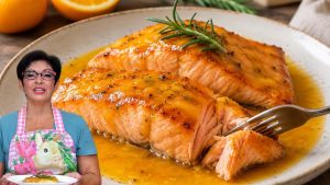 Salmão preparado por Loli Domínguez