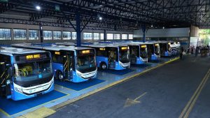 Novos ônibus passam a integrar a frota do transporte coletivo de Goiânia e da Região Metropolitana. (Foto: Alex Malheiros/Prefeitura de Goiânia)