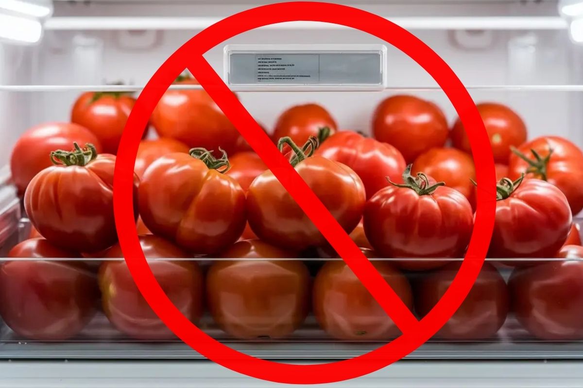 tomate dentro da geladeira