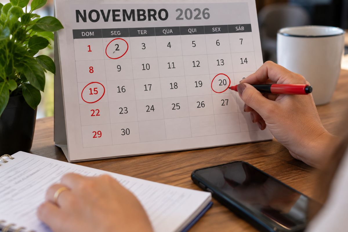 Calendário novembro 2026