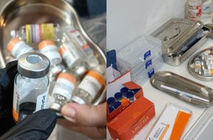 Polícia Civil encontrou medicamentos vencidos, materiais cirúrgicos e produtos sem registro durante operação em clínica clandestina de Goiânia. (Foto: Raprodução/PCGO)