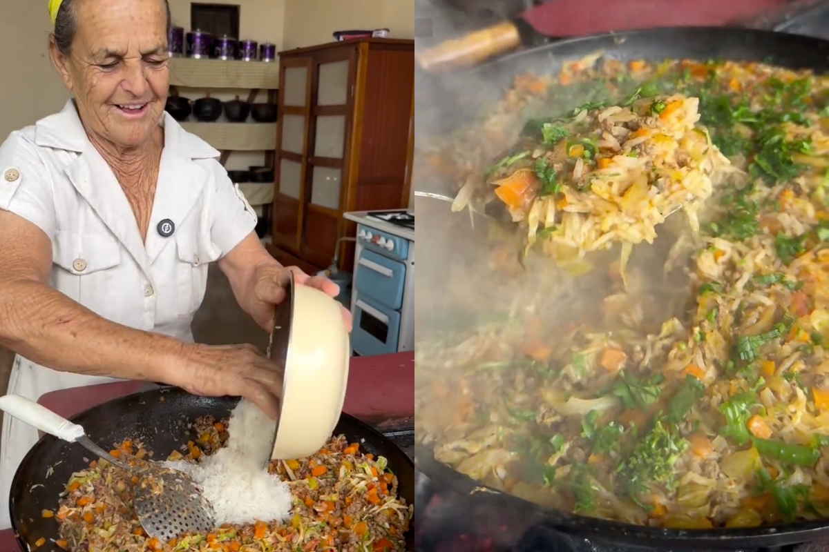 arroz com carne moída