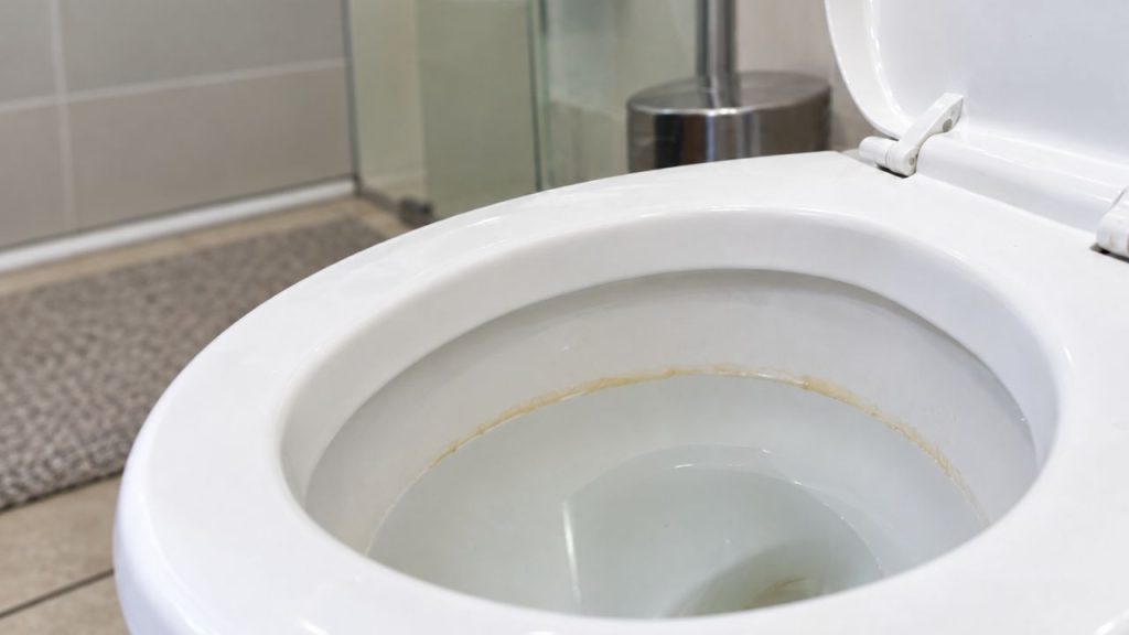 linha amarela no vaso sanitário