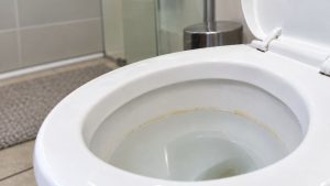 linha amarela no vaso sanitário