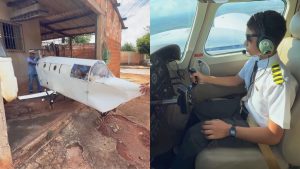 João Gabriel Nery construiu o próprio avião e depois pôde voar em um de verdade.