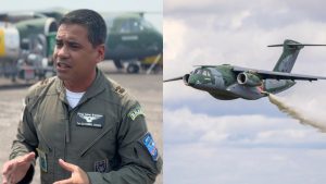 Tenente-Coronel Aviador Daniel Souza, Comandante do Esquadrão Zeus, explicou como funciona o KC-390 Millennium.