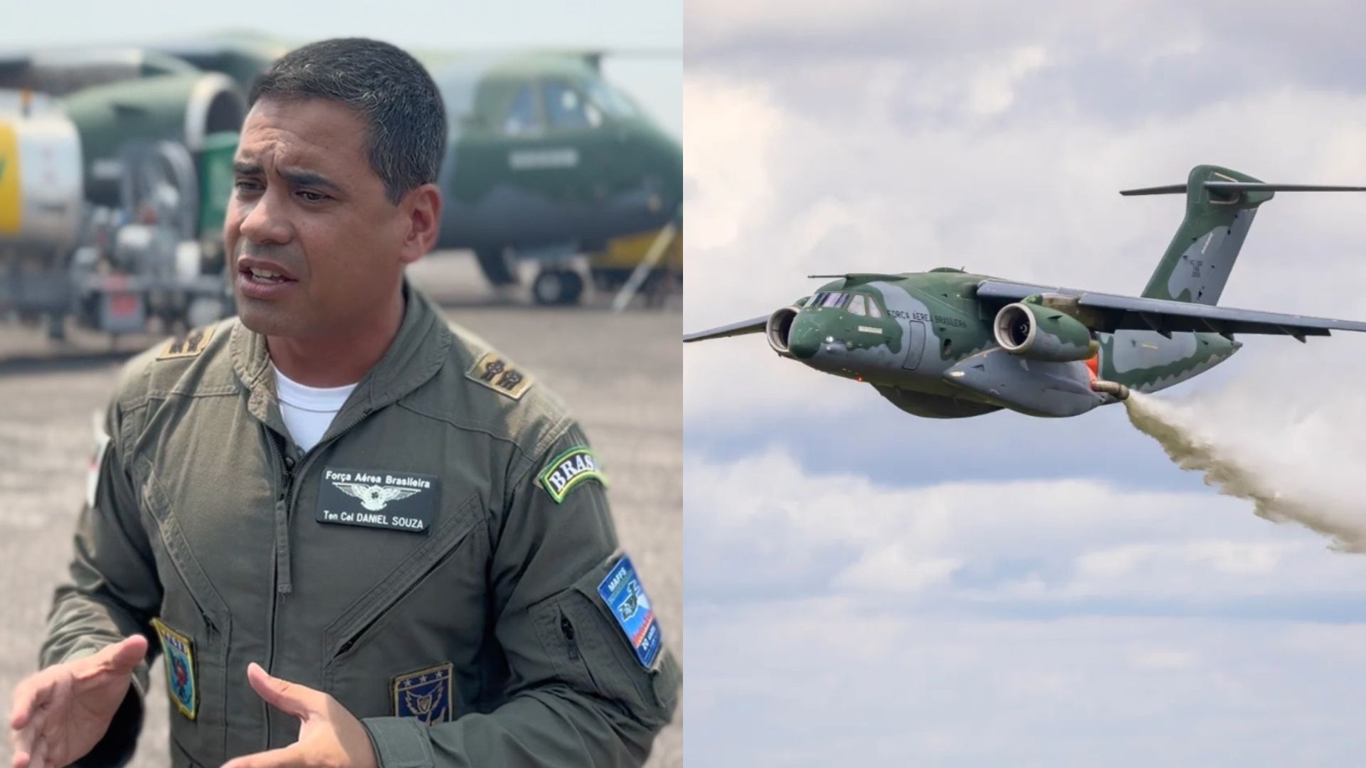 Tenente-Coronel Aviador Daniel Souza, Comandante do Esquadrão Zeus, explicou como funciona o KC-390 Millennium.
