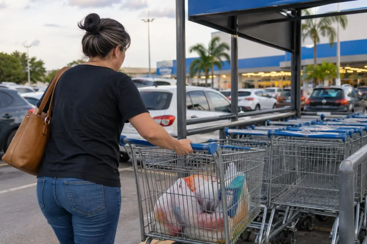 devolver carrinho de supermercado