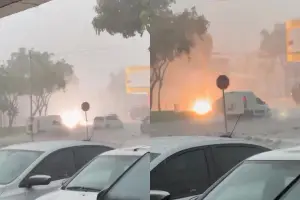 Estrondo, clarão e explosão na rede elétrica assustam moradores durante temporal em Goiânia