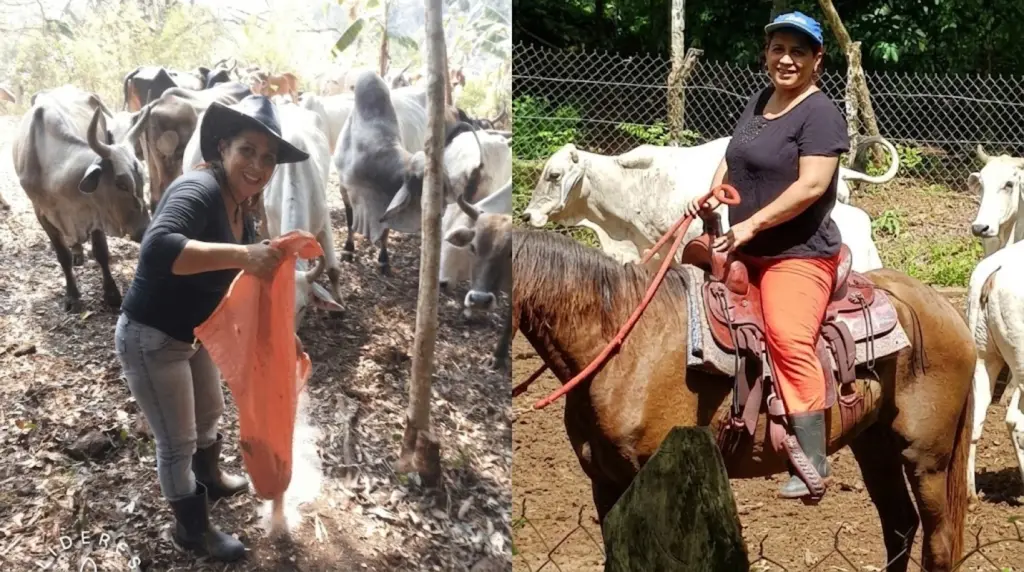 Ela largou tudo para ajudar na fazenda da família