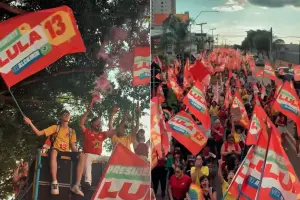 Mobilização percorreu ruas da região Central da cidade e acontece a pouco mais de uma semana do segundo turno das eleições presidenciais