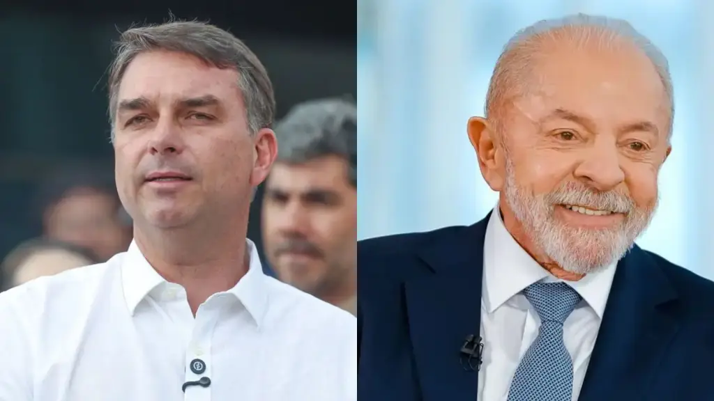 Flávio Bolsonaro (PL) e Lula (PT), candidatos à Presidência da República. votos