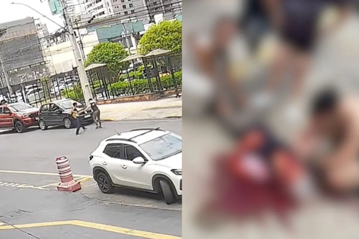 Idosa de 79 anos foi atacada com uma garrafa de vidro durante uma suposta tentativa de roubo de celular no Setor Bueno, em Goiânia. (Vídeo: Reprodução)