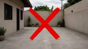 quintal de concreto