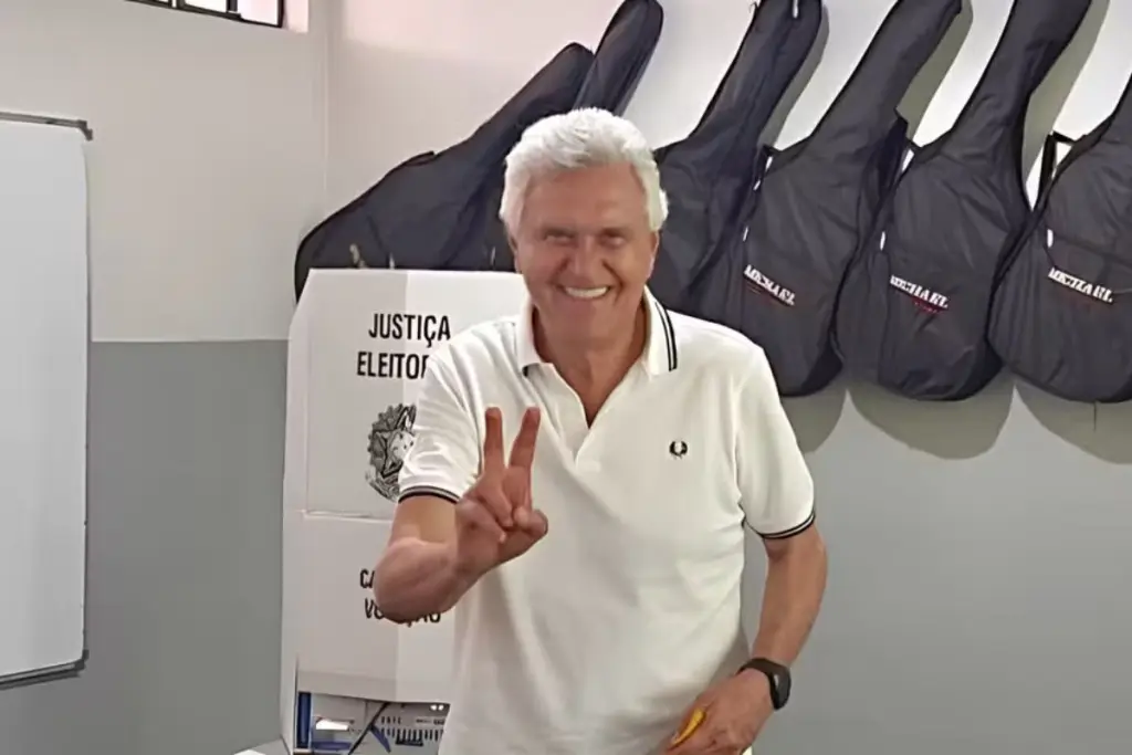 Após votar, Caiado diz esperar vitória: “Vamos aguardar o resultado das urnas”