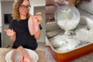 peixe assado cremoso