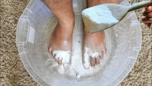 bicarbonato de sódio nos pés