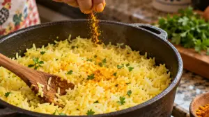 açafrão-da-terra no arroz