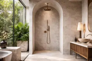 Adeus ao box de vidro tradicional: 4 tendências de banheiro para 2026 prometem deixar a casa mais moderna, elegante e confortável, segundo arquitetos