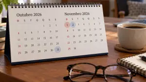 calendário mostra feriado de 2 de novembro de 2026