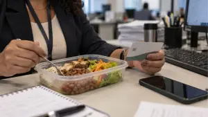 cartão de alimentação e refeição sobre a mesa