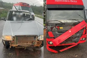 Identificado o idoso que morreu após batida entre carro e caminhão na GO-080