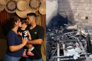 Incêndio atingiu residência onde moram Ana Luiza, o marido e a filha pequena, deixando a família com prejuízos materiais. (Foto: Reprodução/Arquivo pessoal)